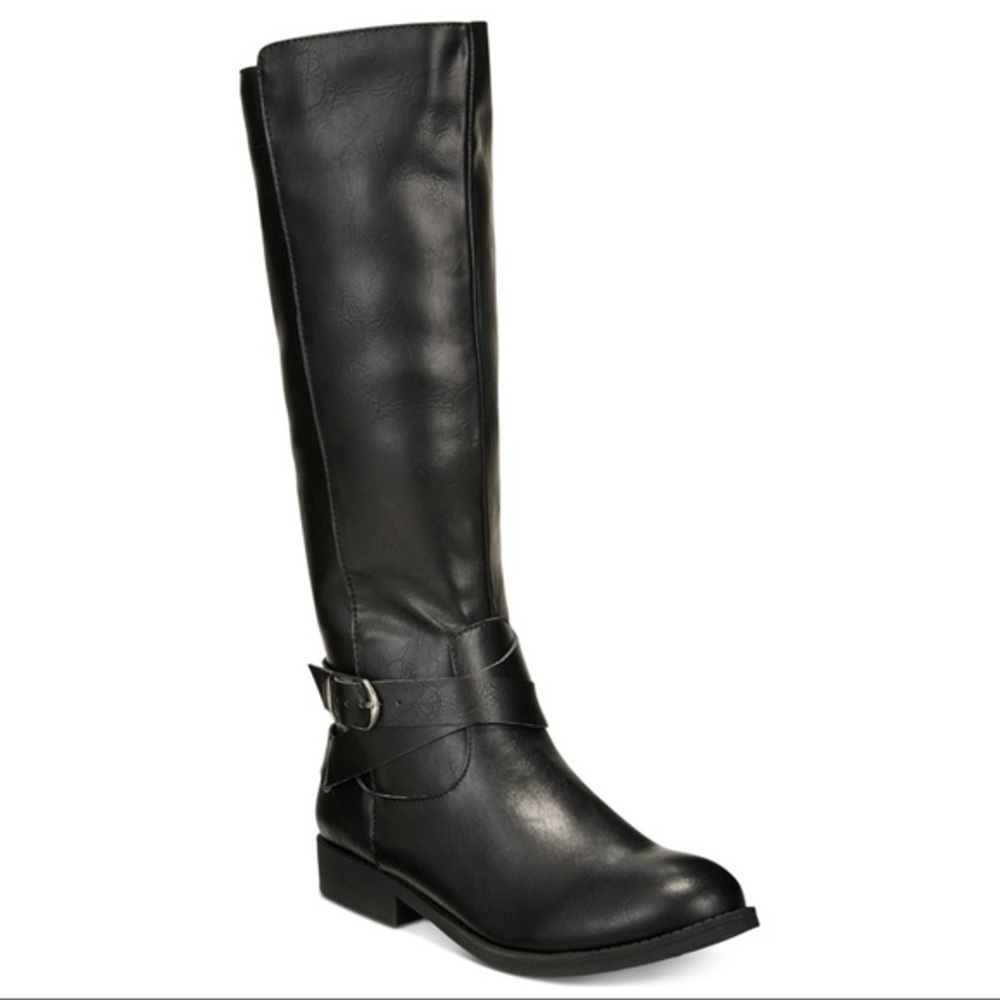 New Style & Co Madixe Riding Boots Black​